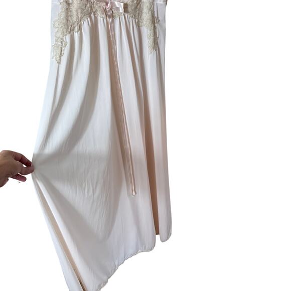 Vintage Van Raalte Babydoll Nightgown Women size 36 Nylon Gown Pink Coquette 60s - Picture 7 of 11